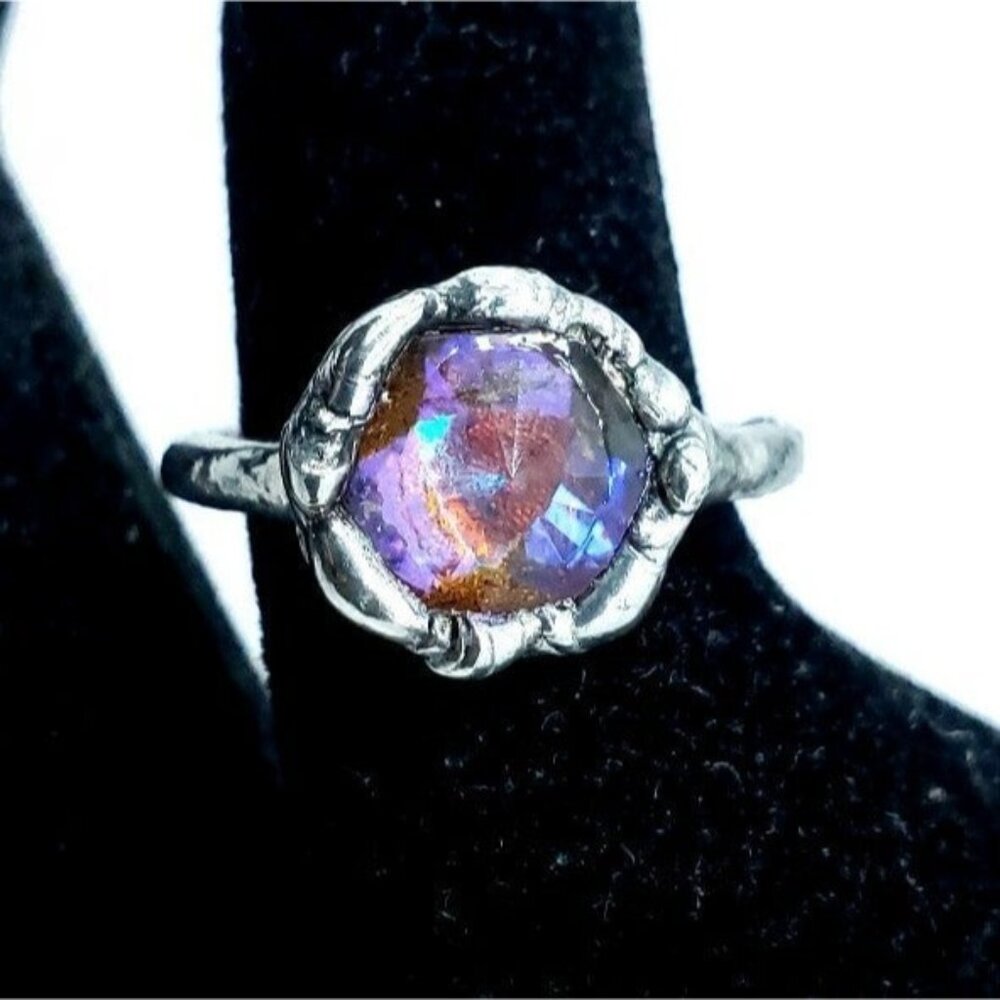Rainbow glass Ring
